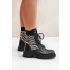 Dámské Botky Pracovní Se Socken Zebra Černé Raviri (Veľkosť 38)