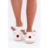 Dámské Fuzzy papuče S Motivem Sobů Bílé Sennalith (Veľkosť 36)