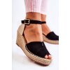Pohodlné dámské sandály na klínu černá Dellia (Veľkosť 41)