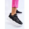 Dámske čierne tenisky na rovnej podrážke z textilu, kód produktu SD5834-1 BLK