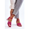 semišové sandály s krystaly Fuchsiové Callan