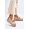 koža wedge mokasíny béžove felicita / 20135 V.TAUPE+K (Veľkosť 37)