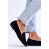 Semišové pohodlné mokasíny čierne giovana / LR29515 BLACK (Veľkosť 36)