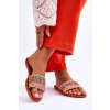 Dámské zdobené papuče oranžove Bellisa (Veľkosť 37)