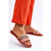 Dámské zdobené papuče oranžove Bellisa (Veľkosť 37)