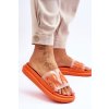 Dámske papuče na platforme orange brave / 23-30178 POMARAŃCZ (Veľkosť 37)