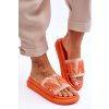 Dámske papuče na platforme orange brave / 23-30178 POMARAŃCZ (Veľkosť 37)