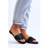 Dámske papuče s módními ozdobami s.barski kv-576-4 čierne / KV-576-4 BLACK (Veľkosť 36)