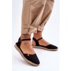 Čierne dámske espadrilky s textílnym zvrškom a rovnou podrážkou, kód produktu FF274526 CZARNY
