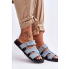 Dámske látkové Sandále na zips modré lamirose / H8-523 BLUE (Veľkosť 36)
