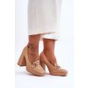 Dámske lodičky  hnedé kód obuvi M047 NUDE (Veľkosť 38)