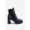 Kůže Botky Na Sloupku Černé Liresa (Veľkosť 39)