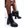 Kůže Botky Na Sloupku Černé Liresa (Veľkosť 39)