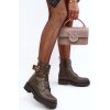 Dámské pracovní boty s zipem s dekorací tmavě zelenou Ciossava (Veľkosť 38)