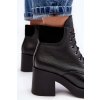 Členkové topánky na podpätku  čierne kód obuvi 60430 V.CZARNY+W (Veľkosť 39)