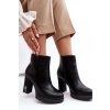 Dámské boty na sloupku s zipem černé Rasoda (Veľkosť 40)