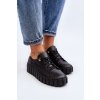 Dámská kožená polobotka na tlusté podešvi zazoo 2919 čierne / 2919/001 (Veľkosť 36)