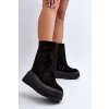 Semišové Boty Na Platformě Maciejka černé 05319-01 (Veľkosť 37)