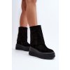 Semišové Boty Na Platformě Maciejka černé 05319-01 (Veľkosť 37)