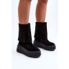 Semišové Boty Na Platformě Maciejka černé 05319-01 (Veľkosť 37)
