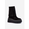 Semišové Boty Na Platformě Maciejka černé 05319-01 (Veľkosť 37)