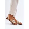 Zazoo 40185 pohodlné kožené klínové Sandále hnedé / 40185 BF. BEŻ (Veľkosť 37)