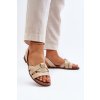 Zazoo 40185 pohodlné kožené klínové Sandále hnedé / 40185 BF. BEŻ (Veľkosť 37)