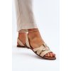 Zazoo 40185 pohodlné kožené klínové Sandále hnedé / 40185 BF. BEŻ (Veľkosť 37)