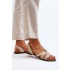 Zazoo 40185 pohodlné kožené klínové Sandále hnedé / 40185 BF. BEŻ (Veľkosť 37)