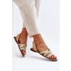 Zazoo 40185 pohodlné kožené klínové Sandále hnedé / 40185 BF. BEŻ (Veľkosť 37)