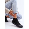 Čierne dámske plátenné tenisky na rovnej podrážke, kód produktu B-807 ALL BLACK