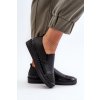 Dámské kožené polobotky na platformě černé D&A LR370 (Veľkosť 36)
