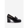 Dámske lakované lodičky na podpätku čierne d&a mr38-973 / MR38-973 BLACK (Veľkosť 37)