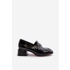 Lakované lodičky na podpätku čierne s.barski mr38-960 / MR38-960 BLACK (Veľkosť 38)
