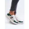 Dámske kožené tenisky d&a lr110 zeleno-biele / LR110 WHT/GREEN (Veľkosť 36)