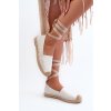 Biele dámske espadrilky z eko kože na rovnej podrážke, kód produktu B-727 WHITE