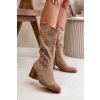 Dámske čižmy  béžové kód obuvi RMR2337-11 BEŻ (Veľkosť 41)