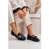 Dámske mokasíny s mašľou s.barski hy42-331 čierne / HY42-331 BLACK (Veľkosť 37)