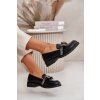 Dámske mokasíny s mašľou s.barski hy42-331 čierne / HY42-331 BLACK (Veľkosť 37)