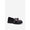 Dámske mokasíny s mašľou s.barski hy42-331 čierne / HY42-331 BLACK (Veľkosť 37)