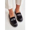 Laky dámské mokasíny s medvědem černé S.Barski HY42-339A (Veľkosť 37)