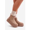 Dámske snehule  béžové kód obuvi 24887/VL240P KHAKI (Veľkosť 40)