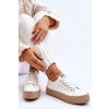 Biele dámske tenisky na plošine Lee Cooper z textilu, kód produktu LCW-23-31-1796L WHITE