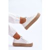 Biele dámske tenisky na plošine Lee Cooper z textilu, kód produktu LCW-23-31-1796L WHITE