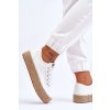 Biele dámske tenisky na plošine Lee Cooper z textilu, kód produktu LCW-23-31-1796L WHITE
