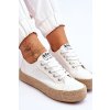 Biele dámske tenisky na plošine Lee Cooper z textilu, kód produktu LCW-23-31-1796L WHITE
