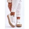 Biele dámske tenisky na plošine Lee Cooper z textilu, kód produktu LCW-23-31-1796L WHITE