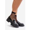 Dámske mokasíny  čierne kód obuvi JC42-62 BLACK (Veľkosť 38)