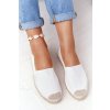 Biele dámske espadrilky z textilu na gumenovej podrážke HH274493 OFF WHITE