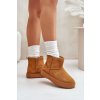 Dámske snehule na platforme z eco semišu camel atteria / 24BT26-7408 CAMEL (Veľkosť 39)